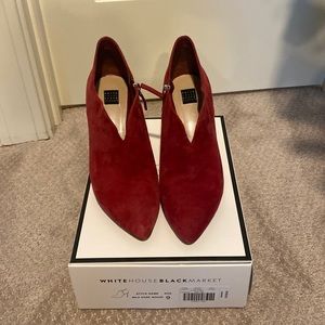 WHBM Mila suede booties